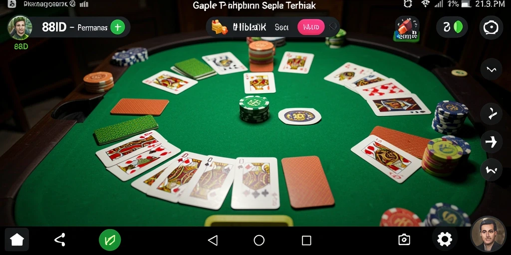 Tampilan screenshot utama 88ID menampilkan gameplay Gaple yang seru dan interaktif.