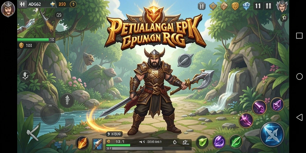 Tampilan gameplay RPG ADG62 yang mendebarkan dan interaktif.
