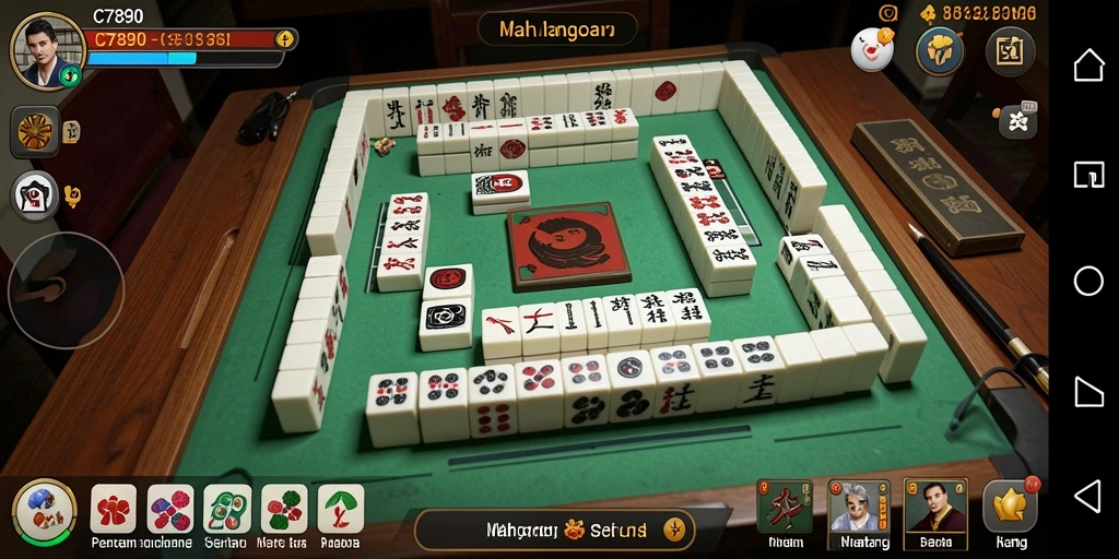 Tampilan gameplay Mahjong yang seru dan mengasyikkan di C7890.