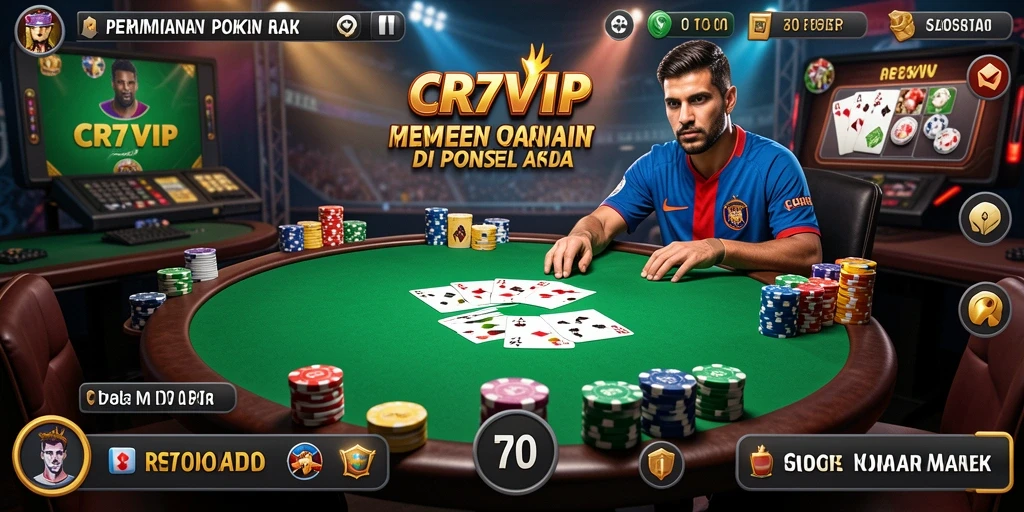 Tampilan gameplay menarik dari CR7VIP poker yang seru.