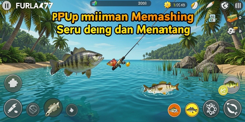 Tampilan gameplay memancing yang menarik di FURLA77.
