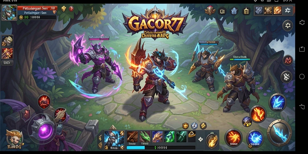 Screenshot utama GACOR77 menampilkan aksi seru dalam pertempuran ARPG.