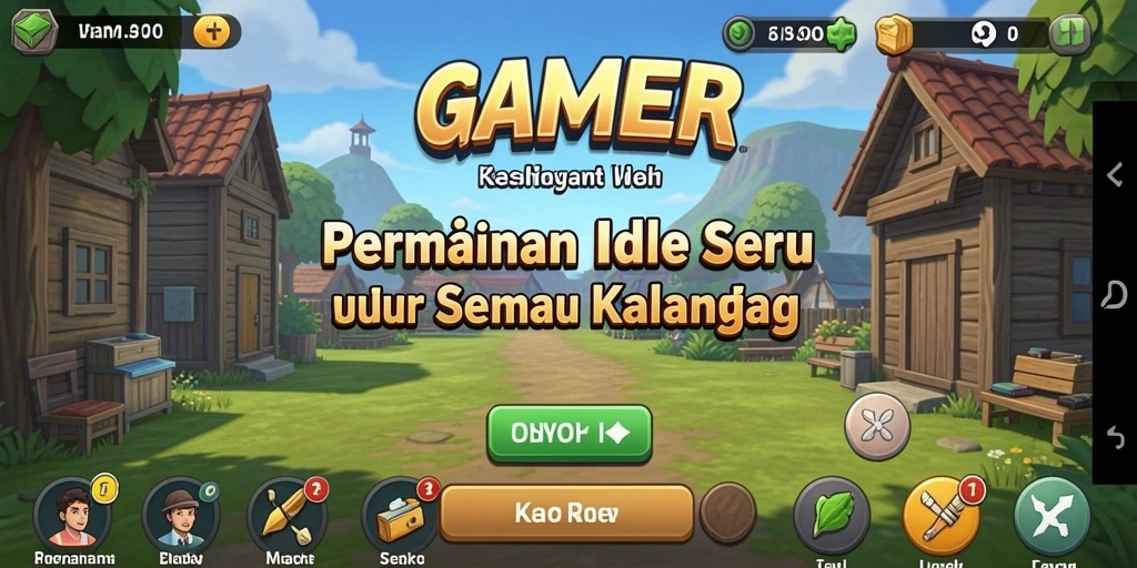 Screenshot utama GAMERP menampilkan gameplay santai dan menyenangkan.
