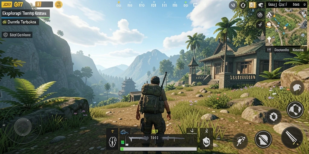 Tampilan gameplay JOS77 dalam dunia terbuka yang luas dan rinci.