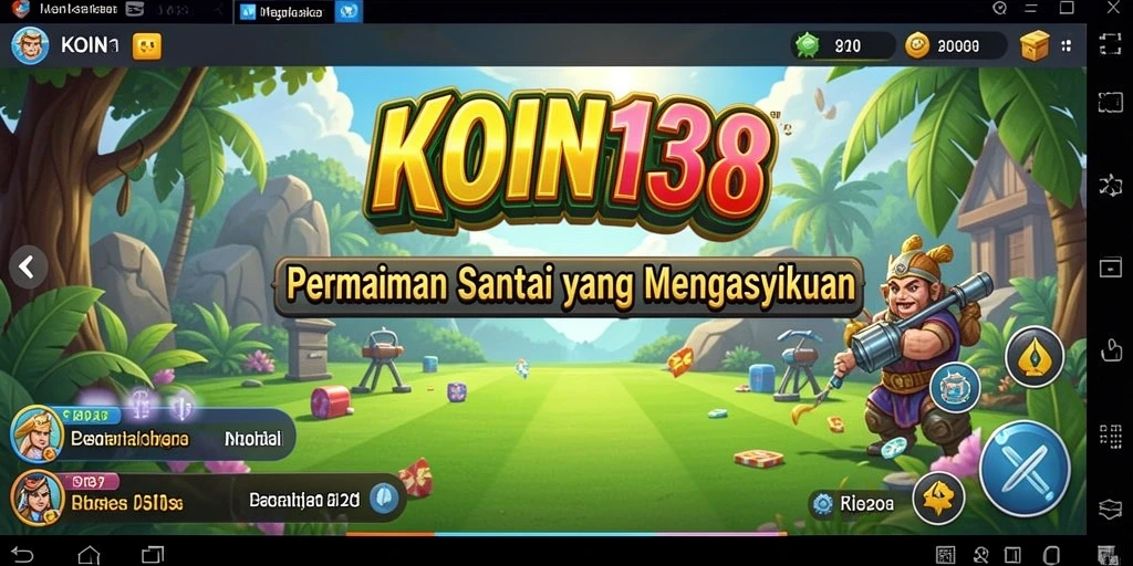 Tampilan gameplay KOIN138 yang menyenangkan dan santai.