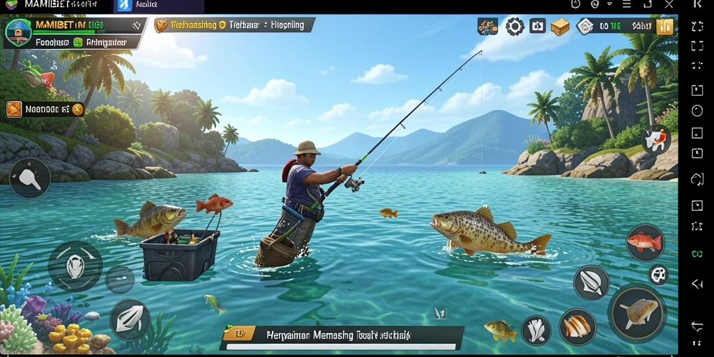 Screenshot gameplay MAMIBET menampilkan suasana memancing yang mendebarkan.