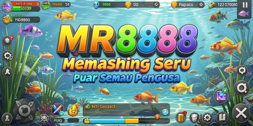 Tangkapan ikan yang seru dalam gameplay MR888 menunjukkan keindahan alam.