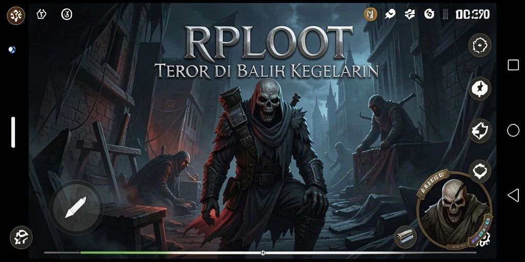 Gameplay menegangkan di dalam dunia horor RPLOOT.