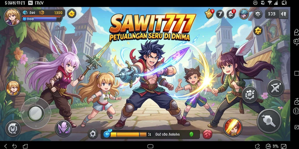 Tampilan gameplay SAWIT777 dengan karakter Anime yang menarik.