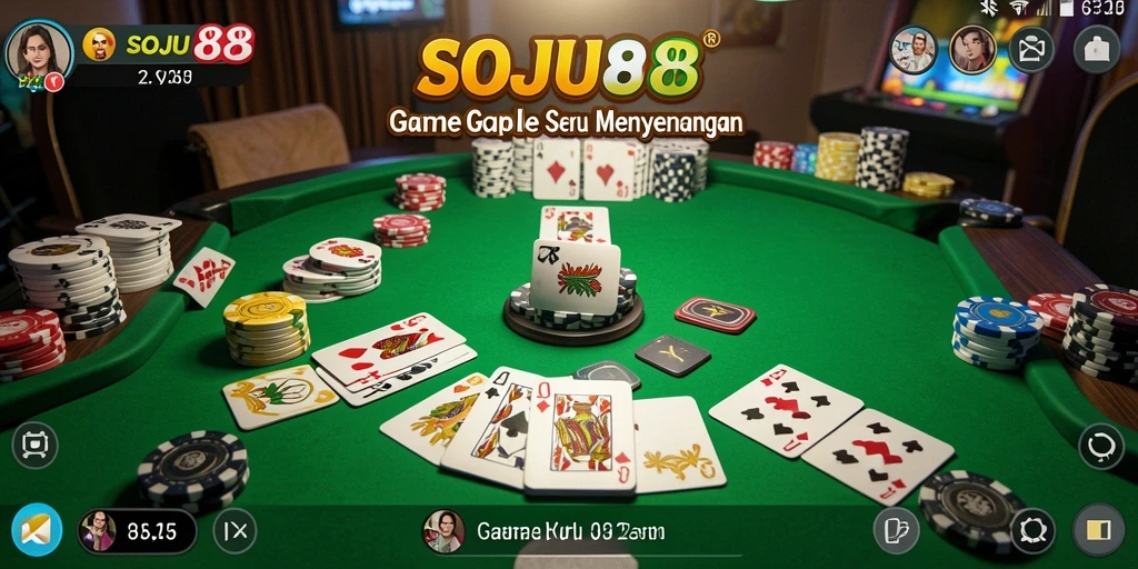 Tampilan gameplay seru Gaple di SOJU88.
