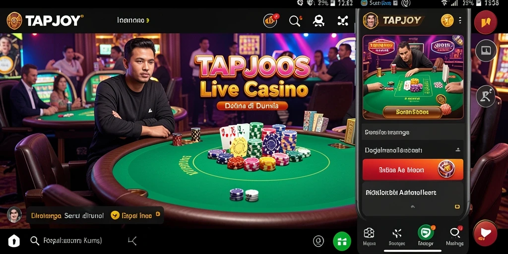 TAPJOY gameplay: keseruan bermain Live Casino dengan dealer langsung.