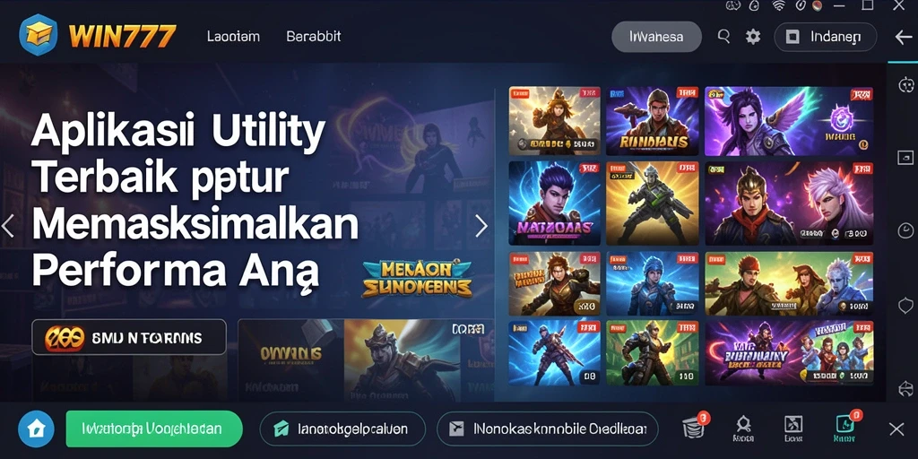 Tampilan aplikasi WIN777 yang intuitif dan menarik.