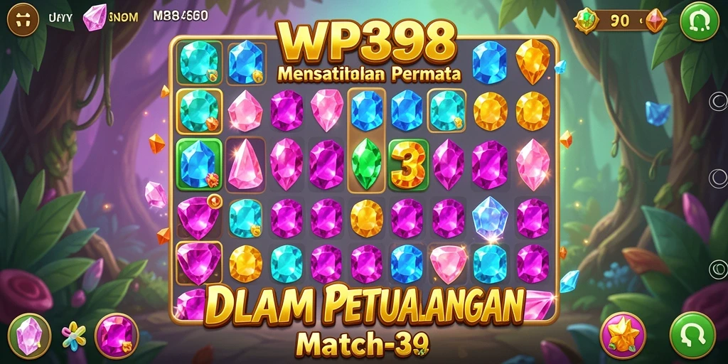Tangkapan layar dari gameplay menarik WP888 Match-3.